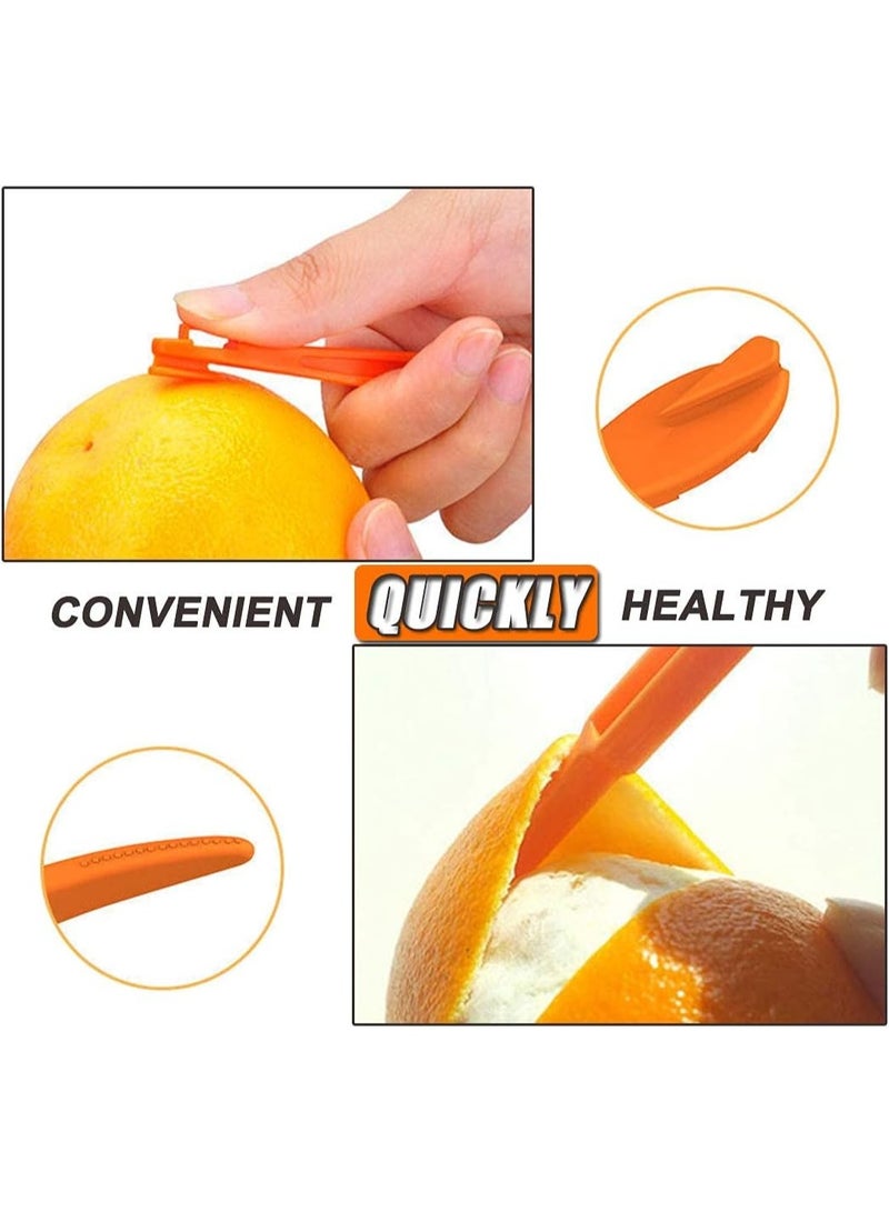 Orange Peeler tools Plastic Orange Peeler Citrus Remover Easy Open Citrus Lemon Citrus Peel Cutter Vegetable Slicer Fruit Tools Kitchen Gadgets (Orange 2 Pack) - Image 5